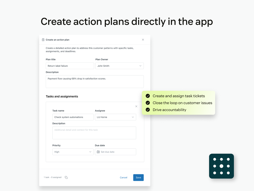 VOC Patterns feature detail — Reporting and Analytics app on the Zendesk Marketplace